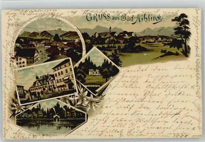 Bad Aibling Marktplatz Milchhaeusl Irlachsee x 1896
