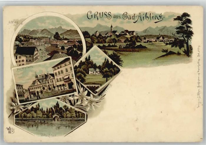 Bad Aibling Marktplatz Milchhaeusl Irlachsee x 1897