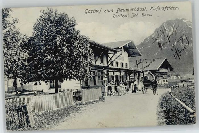 Kiefersfelden Gasthof zum Baumerhaeusl x 1908