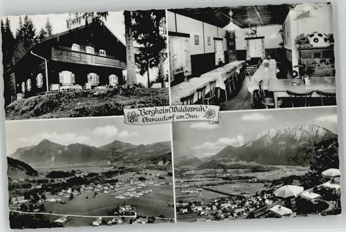 Oberaudorf Bergheim Waldesruh ungelaufen ca. 1955