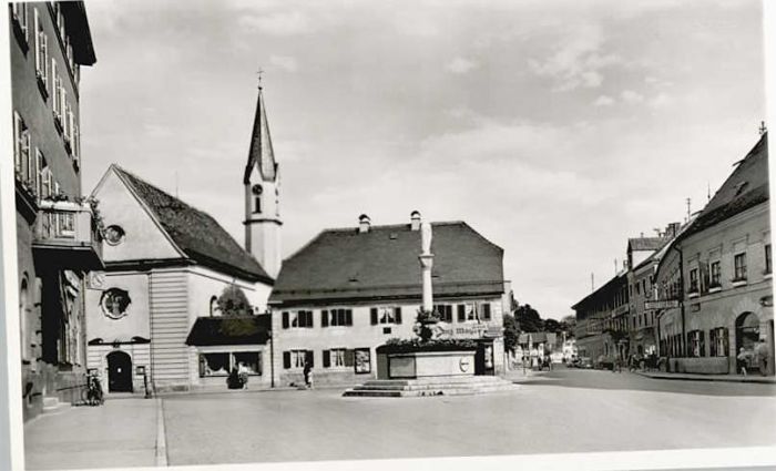 Bad Aibling Marienplatz ungelaufen ca. 1955