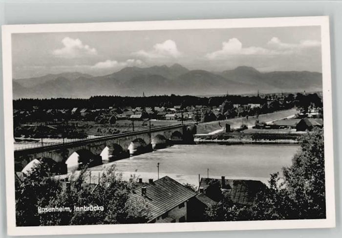 Rosenheim Bayern Rosenheim Oberbayern Innbruecke o 1956