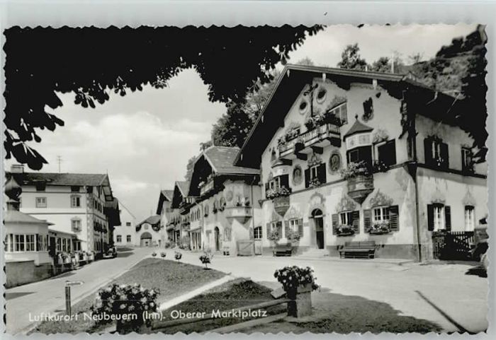Neubeuern Marktplatz  ungelaufen ca. 1955