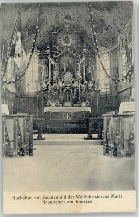 Neukirchen Simssee Kirche Maria ungelaufen ca. 1920