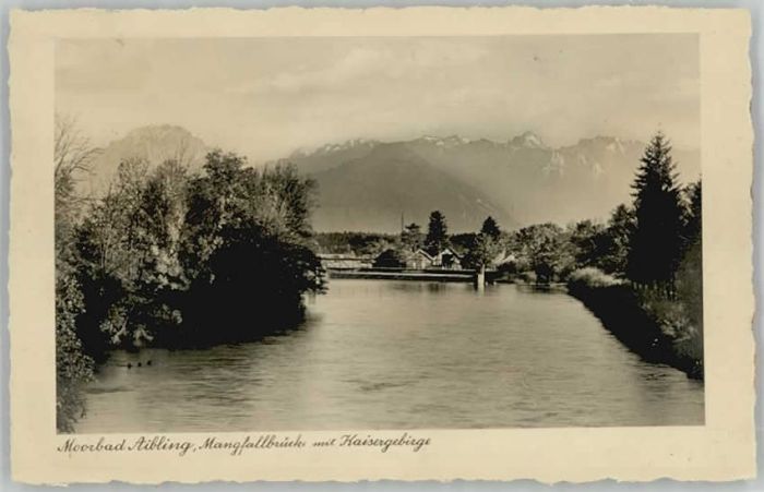 Bad Aibling Mangfallbruecke ungelaufen ca. 1930