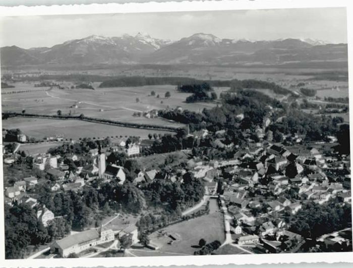 Bad Aibling Fliegeraufnahme ungelaufen ca. 1955