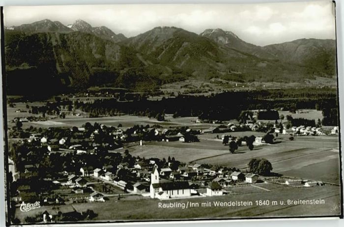 Raubling Fliegeraufnahme ungelaufen ca. 1955