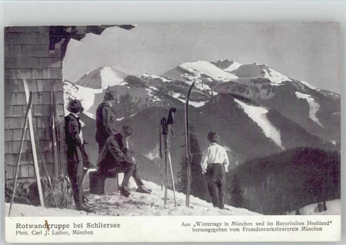 Schliersee Rotwandgruppe ungelaufen ca. 1930