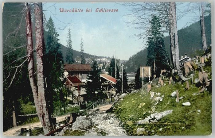 Schliersee Wurzhütte ungelaufen ca. 1920