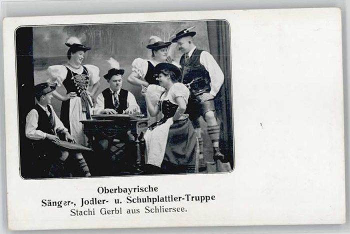 Schliersee Schuhplattler ungelaufen ca. 1920