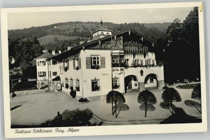 Schliersee Rathaus  ungelaufen ca. 1955