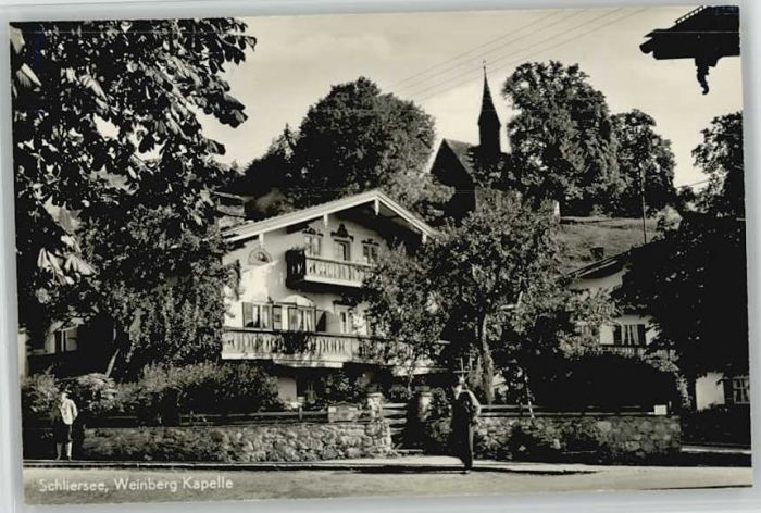 Schliersee Weinberg Kapelle ungelaufen ca. 1955