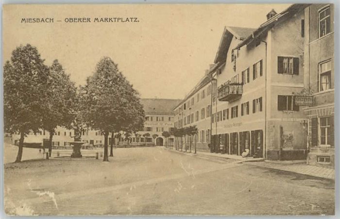Miesbach Marktplatz ungelaufen ca. 1910