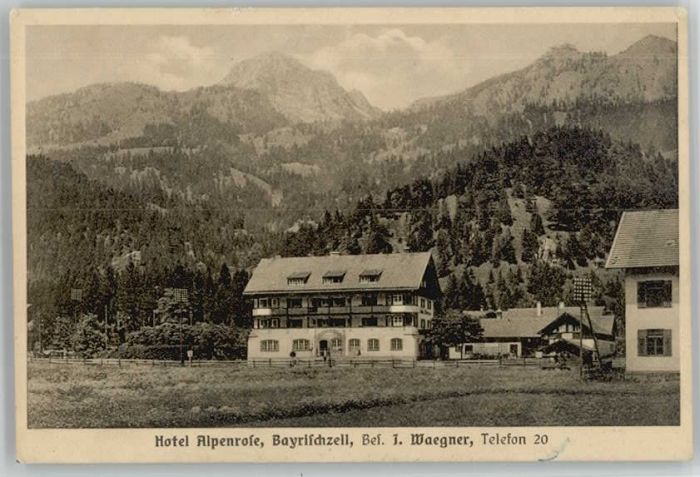 Bayrischzell Hotel Alpenrose o 1926