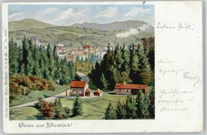 Miesbach Kuenstlerkarte x 1902