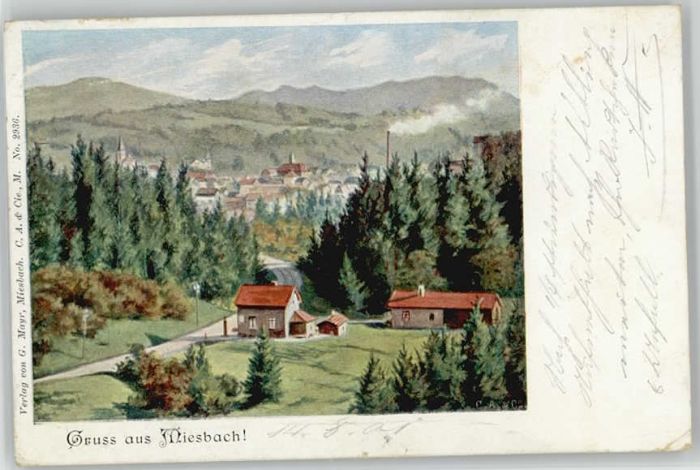 Miesbach Künstlerkarte x 1901