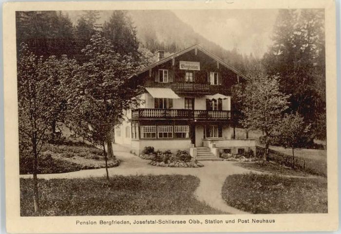 Schliersee Pension Bergfrieden ungelaufen ca. 1920
