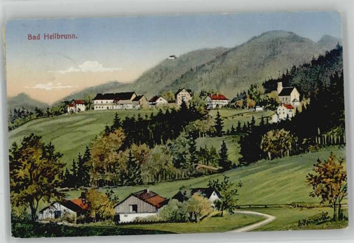 Bad Heilbrunn Künstlerkarte x 1909