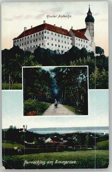 Herrsching Ammersee Kloster Andechs ungelaufen ca. 1920