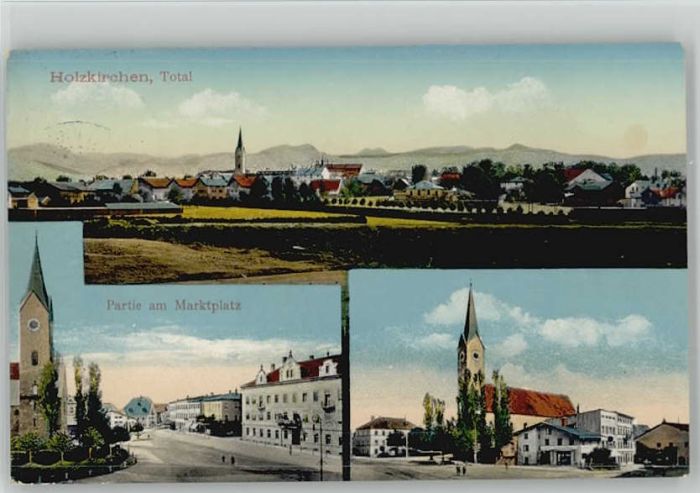 Holzkirchen Oberbayern Marktplatz Feldpost  x 1918