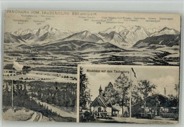 Taubenberg Blockhaus ungelaufen ca. 1910