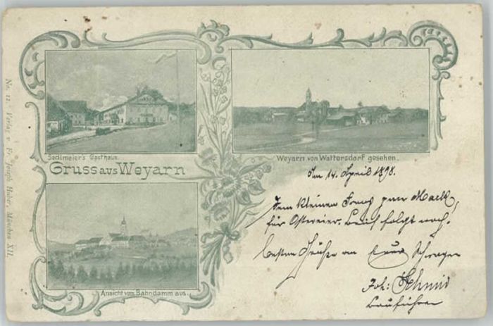 Weyarn Gasthaus Sedlmeier x 1898