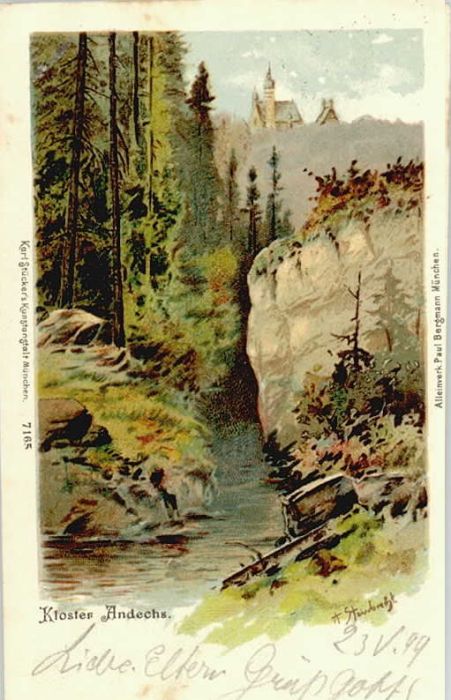 Andechs Kloster KünstlerA. Steinbrecht x 1899
