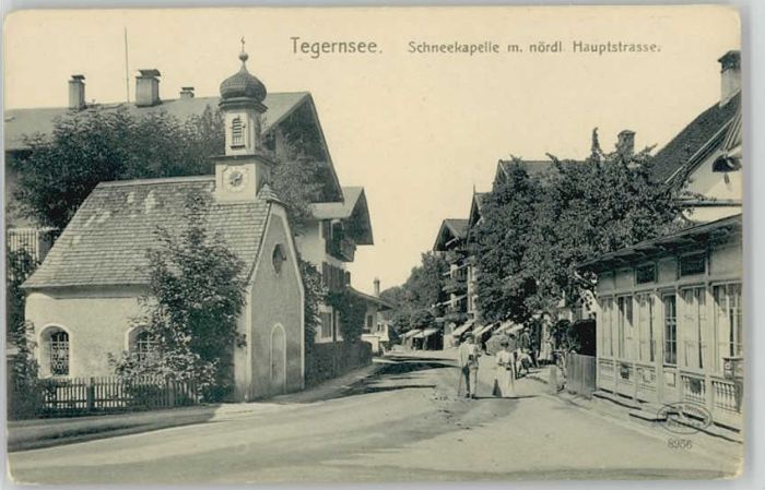 Tegernsee Schneekapelle Hauptstrasse ungelaufen c