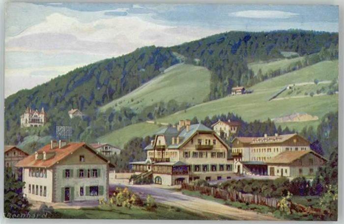 Tegernsee Bahnhotel Neue Post KünstlerF. Bernhard