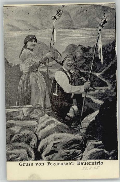 Tegernsee Bayern Bauerntrio o 1905