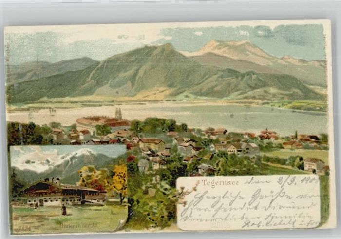 Tegernsee Bauer in der Au x 1900