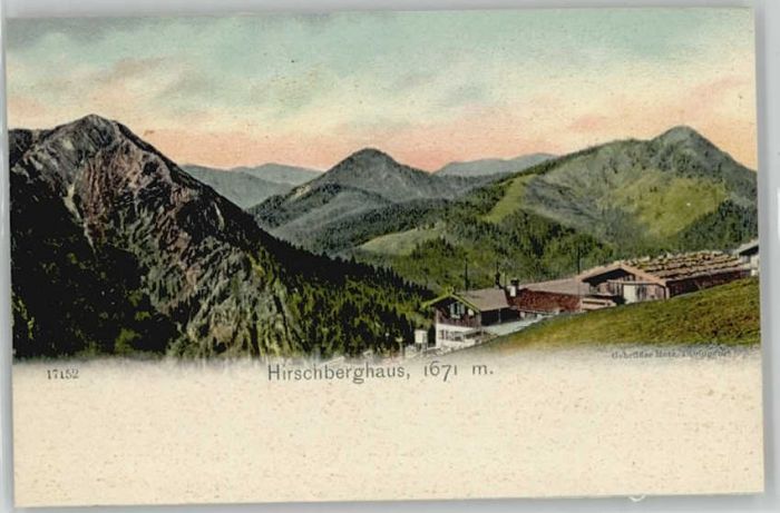 Tegernsee Bayern Hirschberghaus ungelaufen ca. 1900