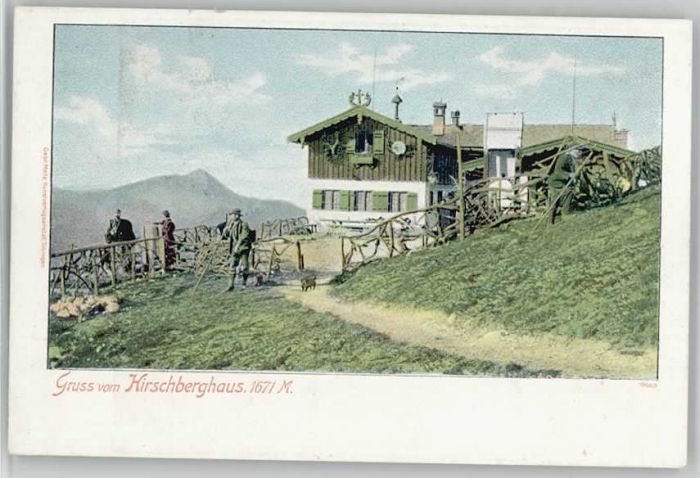 Tegernsee Hirschberghaus ungelaufen ca. 1900