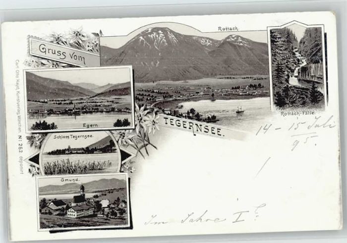 Tegernsee Rottach Egern Schloss Gmund o 1895