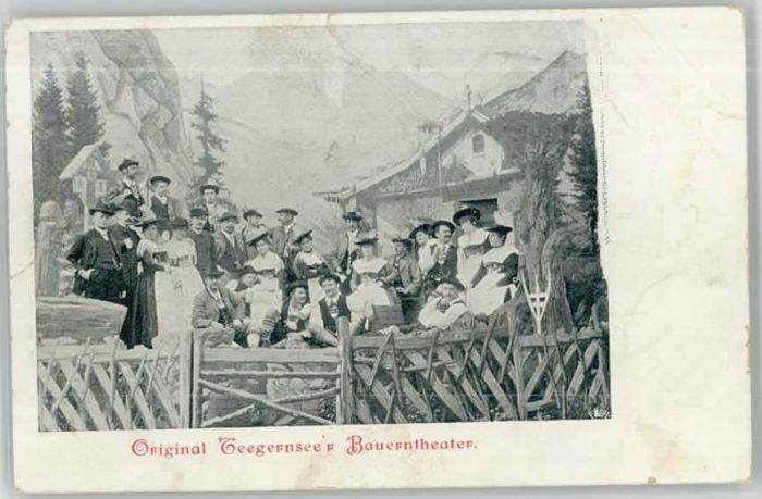 Tegernsee Bayern Bauerntheater ungelaufen ca. 1900