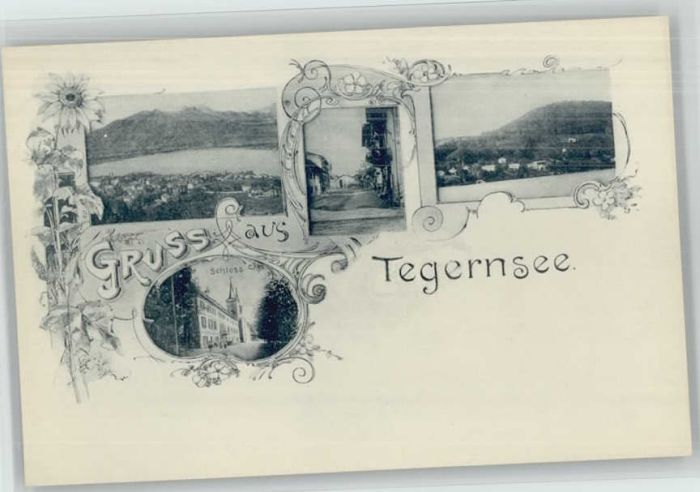 Tegernsee Schloss ungelaufen ca. 1900