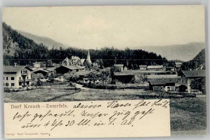 Kreuth Tegernsee Enterfels x 1906