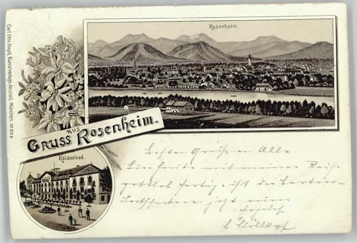 Rosenheim Bayern Rosenheim Oberbayern Kaiserbad x 1897