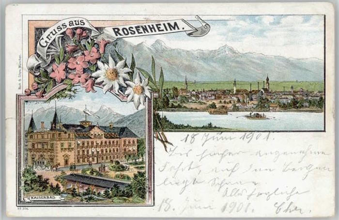 Rosenheim Bayern Rosenheim Oberbayern Kaiserbad x 1901