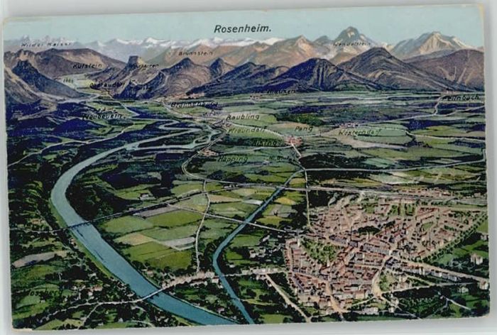 Rosenheim Bayern Rosenheim Oberbayern Fliegeraufnahme un