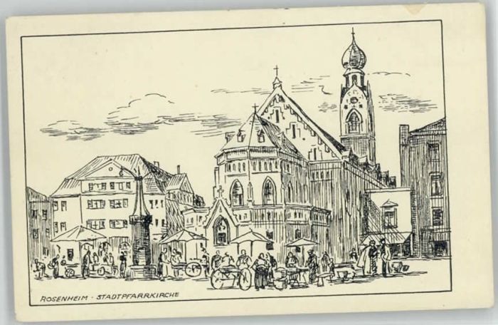 Rosenheim Bayern Rosenheim Oberbayern  ungelaufen ca. 19