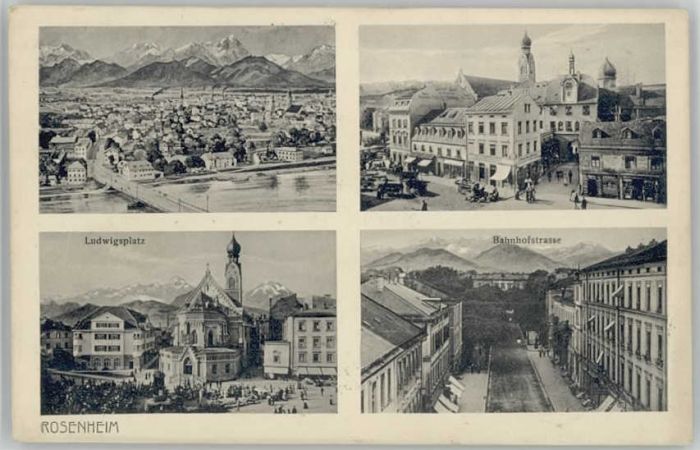 Rosenheim Bayern Rosenheim Oberbayern Ludwigplatz x 1919