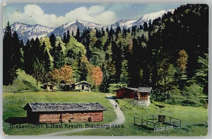 Kreuth Tegernsee Siebenhütte ungelaufen ca. 1920