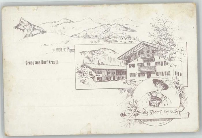 Kreuth Tegernsee  ungelaufen ca. 1900