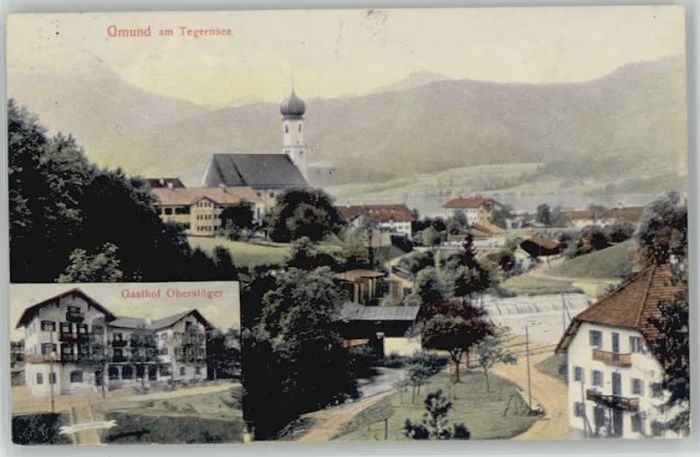 Gmund Tegernsee Gasthof Oberstoeger x 1906
