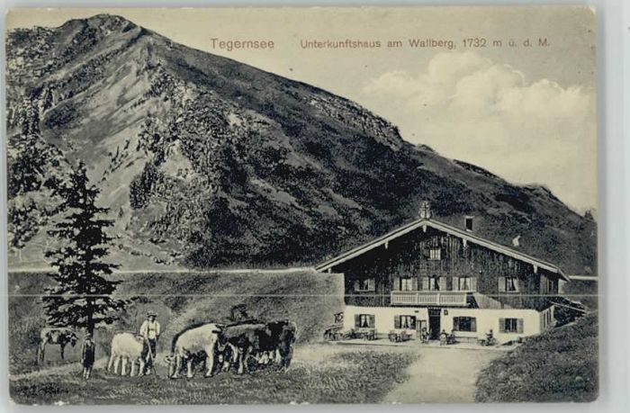 Tegernsee Bayern Wallberg Unterkunftshaus ungelaufen ca. 1910