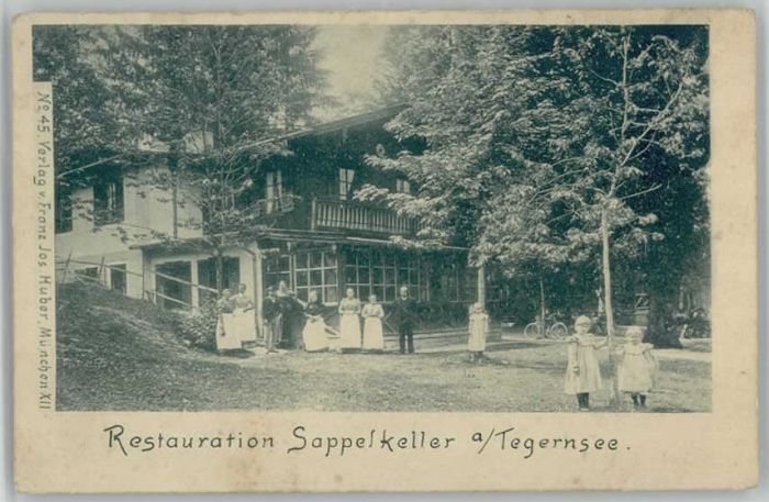Tegernsee Restaurant Sappelkeller ungelaufen ca.