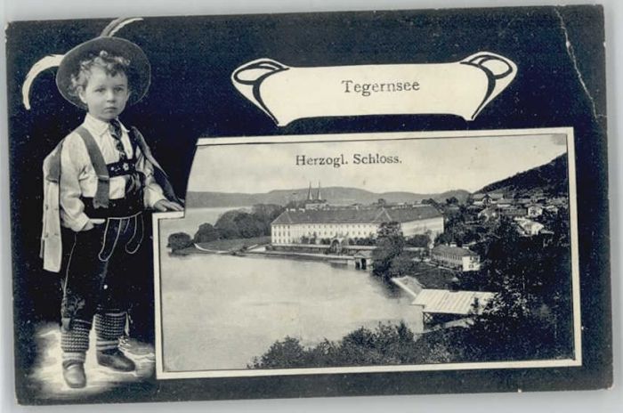 Tegernsee Bayern Schloss x 1907