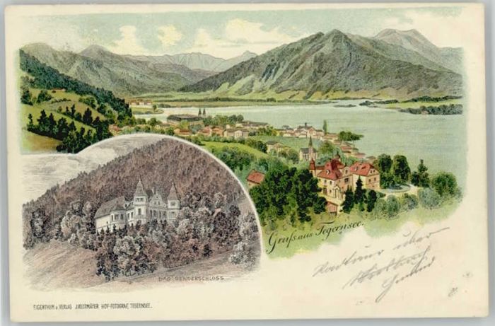 Tegernsee Sengerschloss ungelaufen ca. 1900