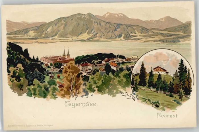 Tegernsee Neureut KünstlerOtto Strützel ungelaufe